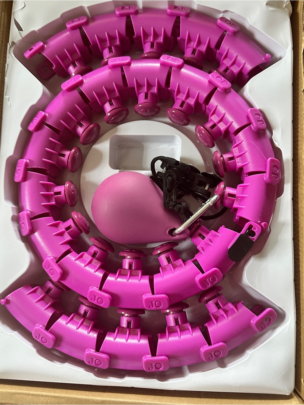Smart Weighted Hula Hoop Adjustable Fitness Hoop Purple Exercise Ball